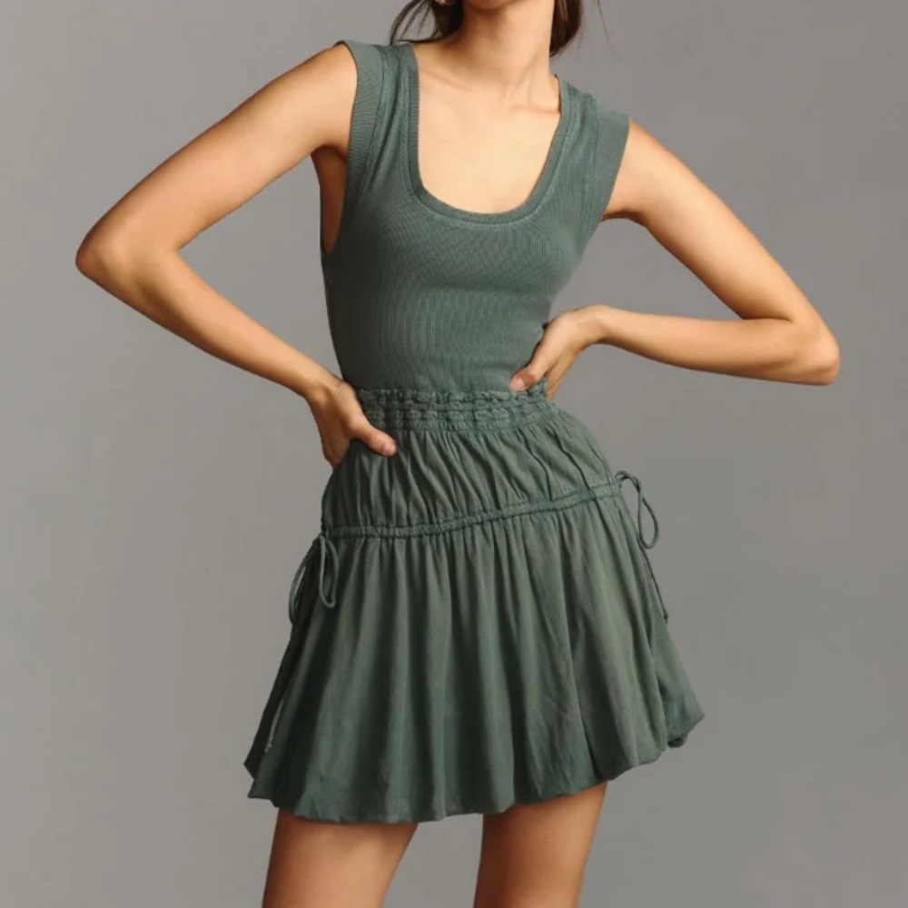 Daily Practice by Anthropologie Mini Bubble Dress Summer Dress Coastal XXS